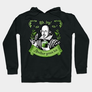 Shakespeare Green Tea Art - Renaissance Vintage Engraving Style Print Hoodie